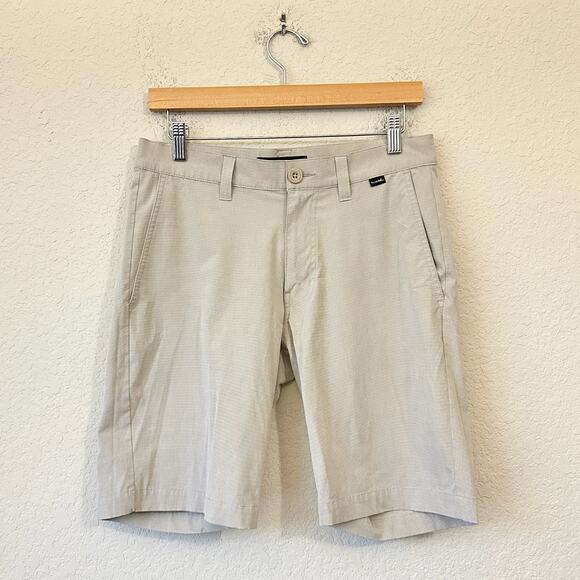 TRAVIS MATHEW Chino Short Beige Stripe Stretch Performance Golf Preppy - Picture 3 of 11